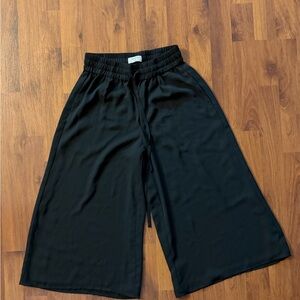 Aritzia Black Wide-Leg Capris